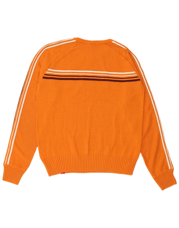 S.Oliver Damski sweter z dekoltem w łódkę UK 18 XL, bawełniany w pomarańczowe paski