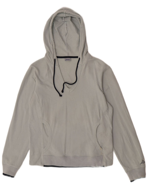 Damski sweter z kapturem Asics UK 10 Small, szary, bawełniany sportowy