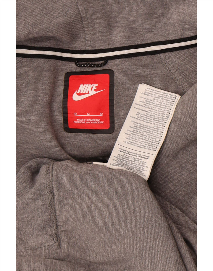 Damski sweter z kapturem i zamkiem błyskawicznym Nike UK 14, średnioszary, bawełniany