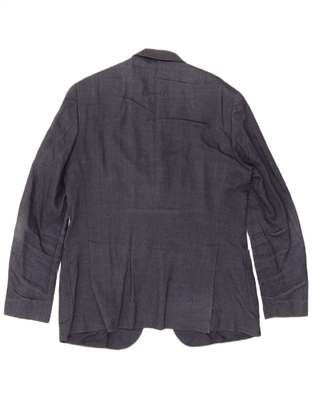 MASSIMO DUTTI Męska marynarka zapinana na 3 guziki EU 54 XL, granatowo-wełniana