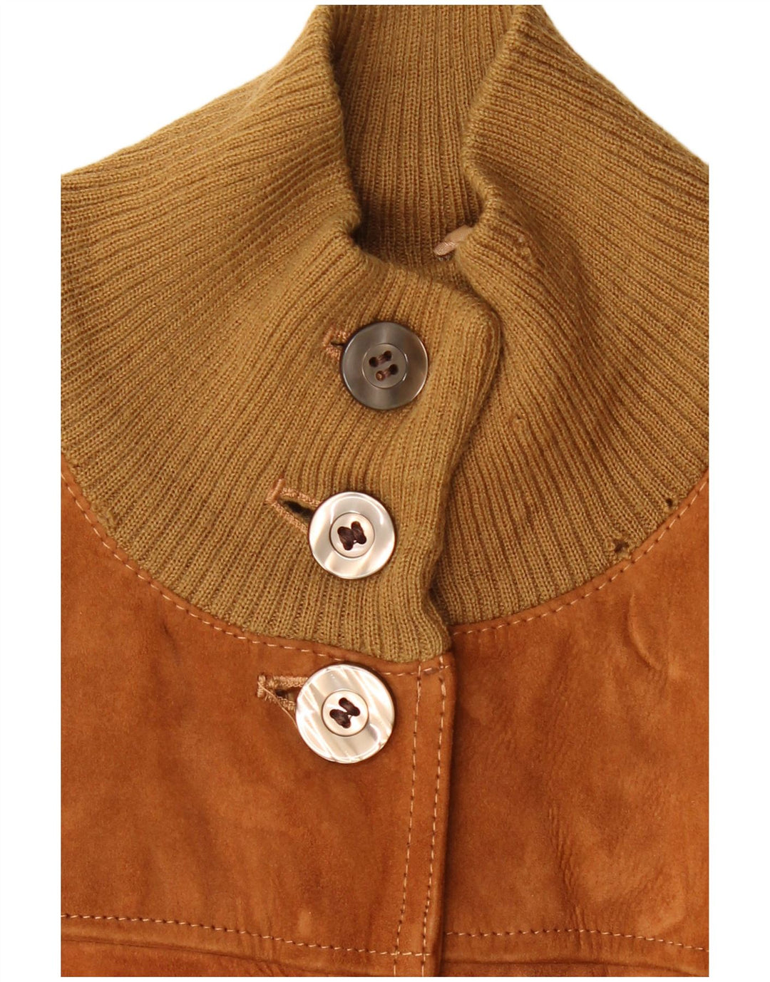 Vintage damska zamszowa kurtka bomber IT 48 XL brązowa skóra