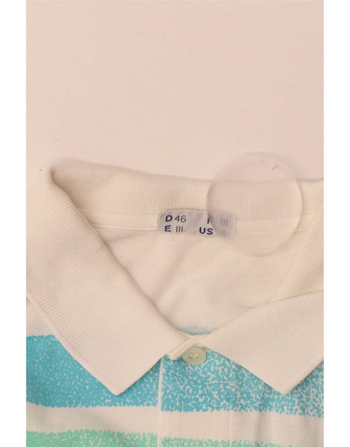 Męska koszulka polo SERGIO TACCHINI, mała, bawełniana w białe paski