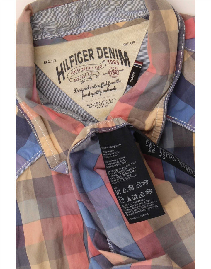 Męska graficzna koszula z krótkim rękawem Tommy Hilfiger w średnią wielobarwną kratkę