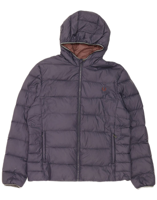 Męska ocieplana kurtka z kapturem Fred Perry UK 44 2XL Granatowy nylon