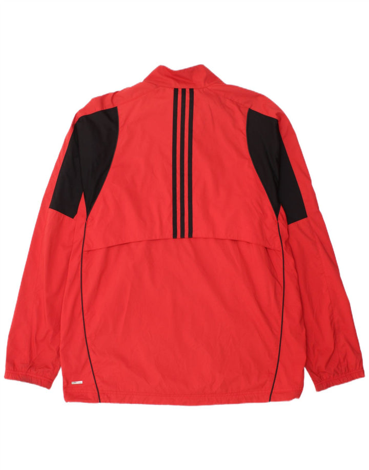 Adidas Męska kurtka przeciwdeszczowa Clima Proof UK 42 XL, czerwony poliester z blokami kolorów