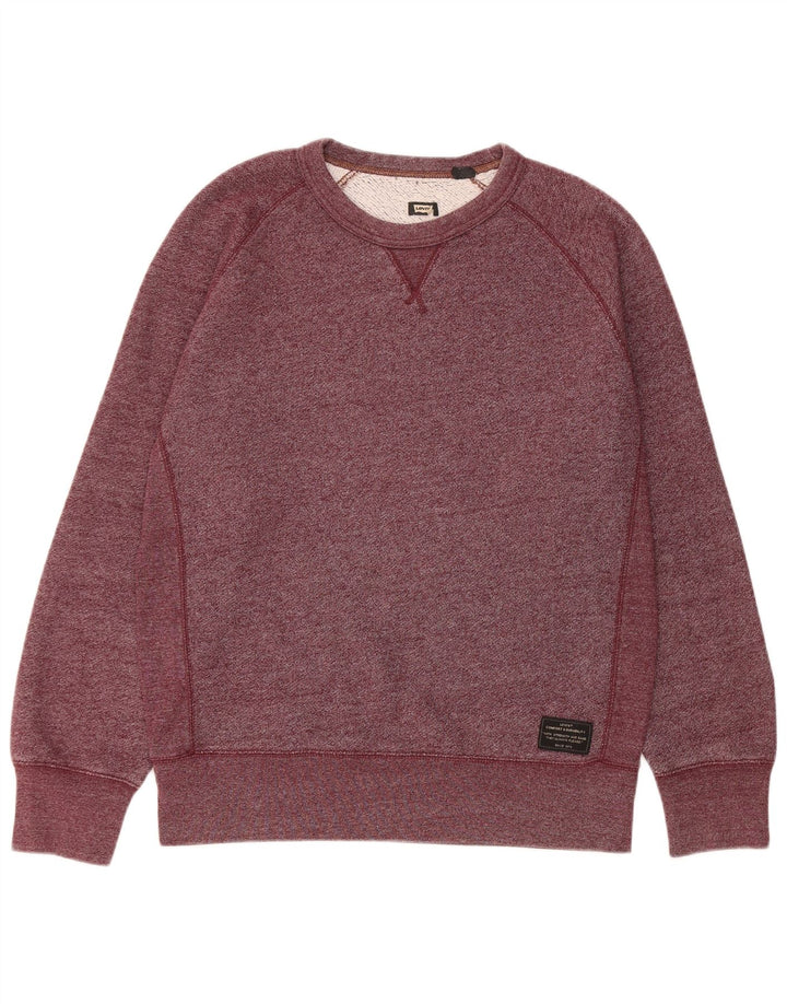 Męska bluza Levi's Sweter, średnia bordowa bawełna