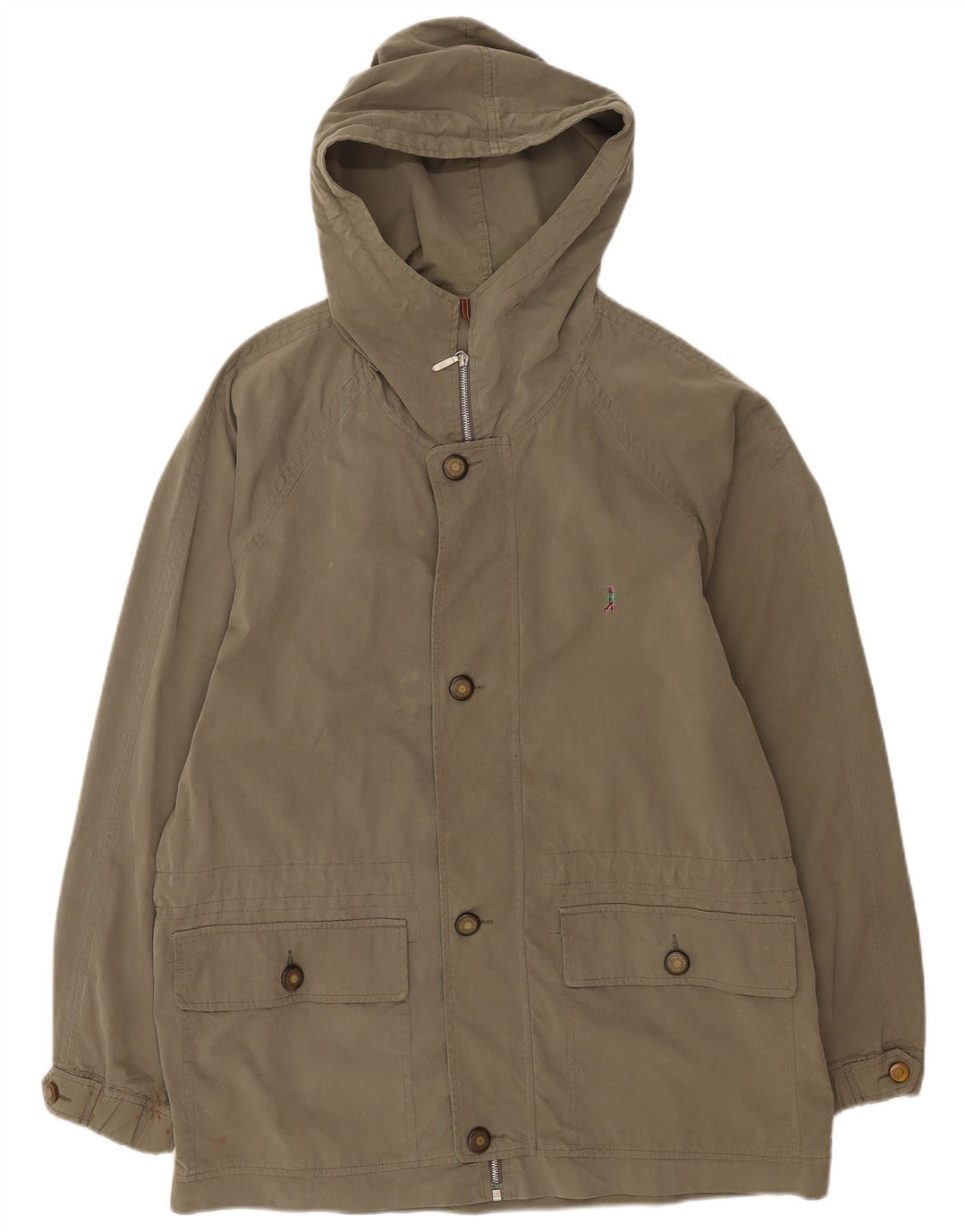 Męska kurtka parka z kapturem Belfe IT 52 XL, bawełna khaki