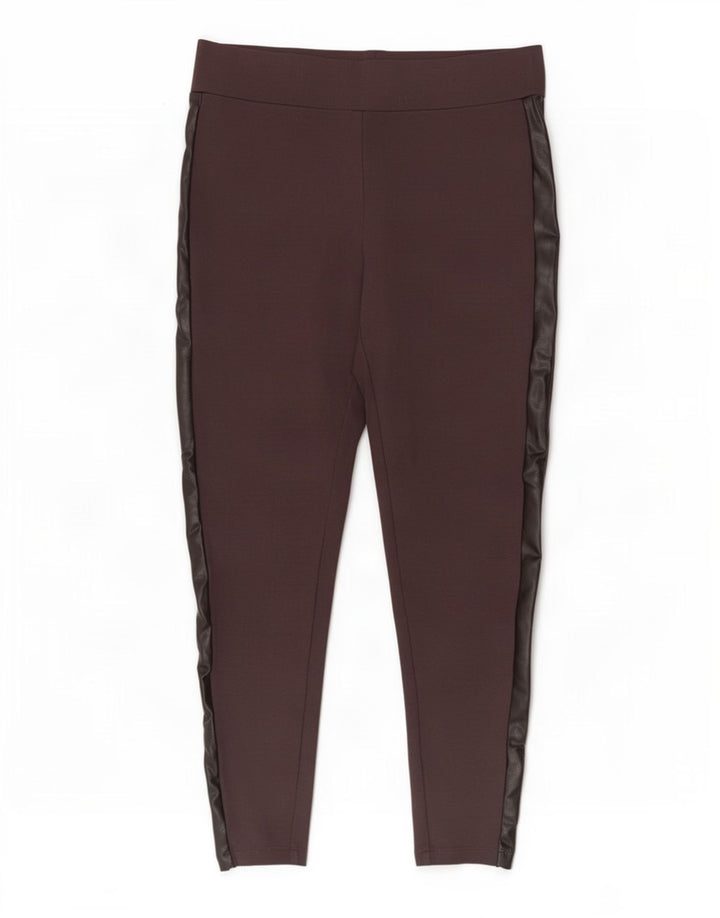 Damskie legginsy Marks & Spencer UK 12, średnia, bordowa wiskoza