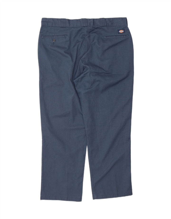 DICKIES Mens Straight Chino Trousers W40 L29 Navy Blue Polyester Vintage Dickies and Second-Hand Dickies from Messina Hembry 