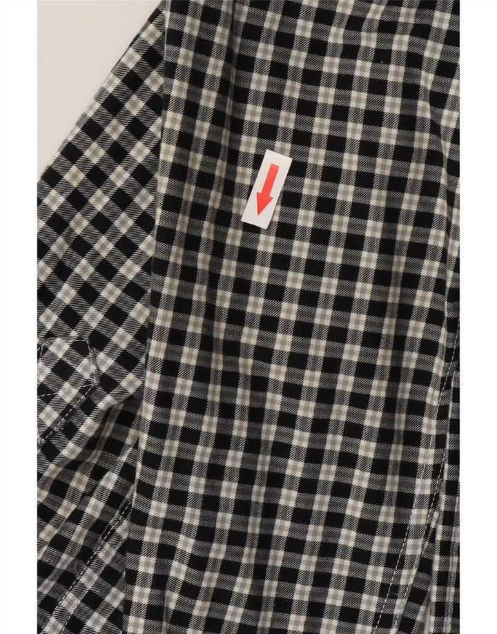 Męska koszula flanelowa Superdry, średnia czarna bawełniana kratka