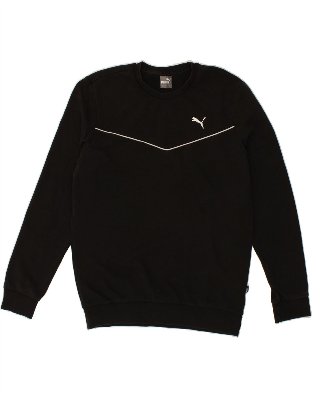 PUMA Mens Sweatshirt Jumper Small Black Cotton Vintage Puma and Second-Hand Puma from Messina Hembry 