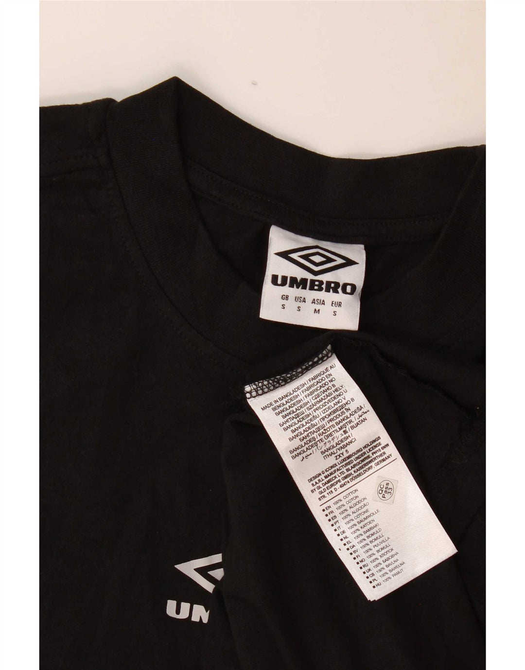 Męski T-shirt z grafiką Umbro, mały, czarny, bawełniany