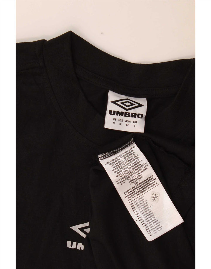 Męski T-shirt z grafiką Umbro, mały, czarny, bawełniany