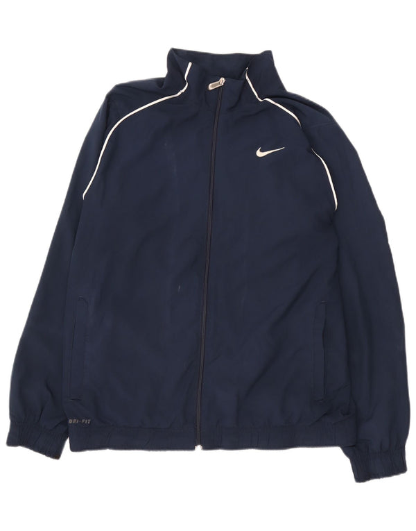 Kurtka męska dresowa Nike Dri Fit, średni granatowy poliester