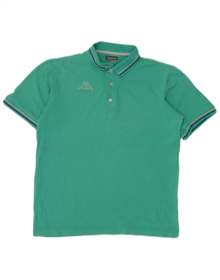 Męska koszulka polo KAPPA w kolorze średniego turkusu