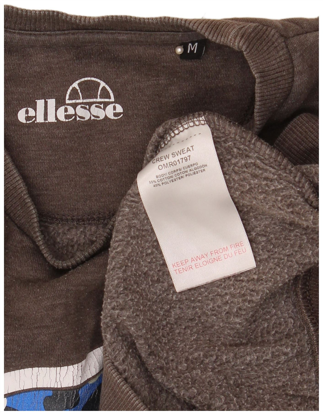 Męska bluza z grafiką Ellesse, średnioszara, bawełniana