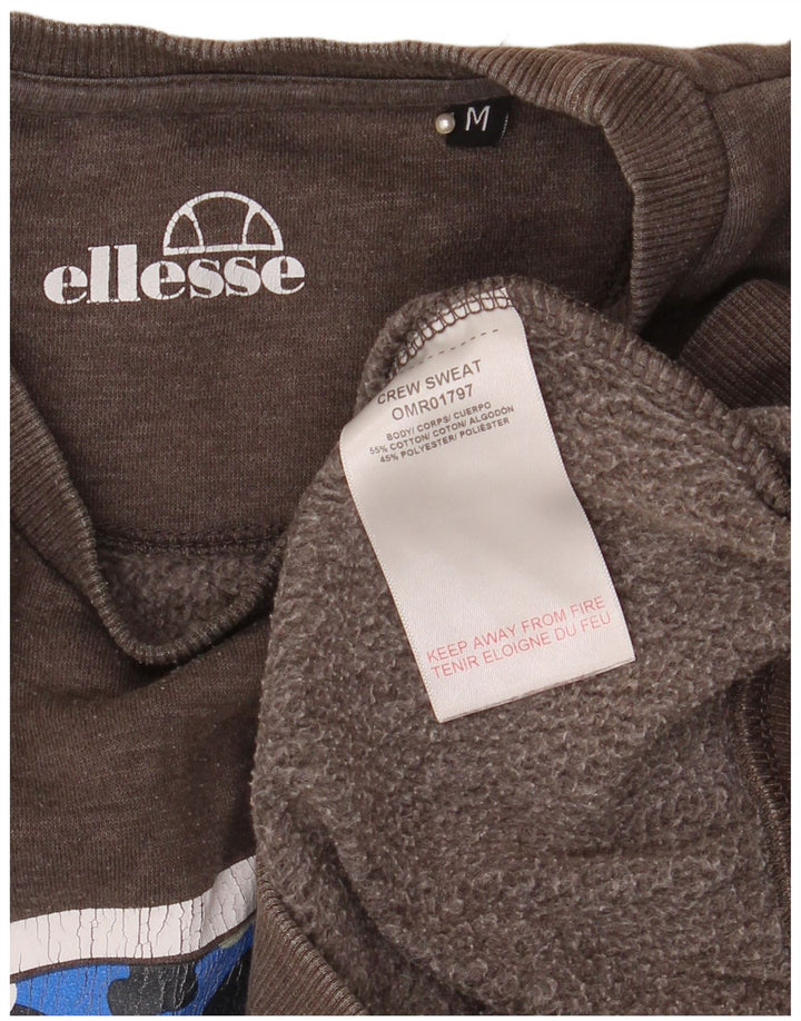Męska bluza z grafiką Ellesse, średnioszara, bawełniana