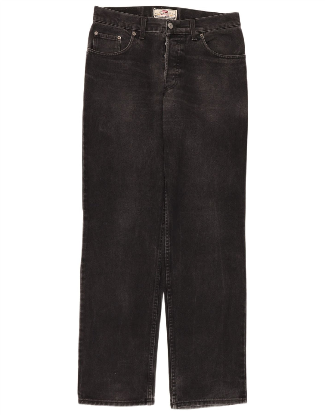 Męskie proste dżinsy Levi's W33 L34 Czarna bawełna