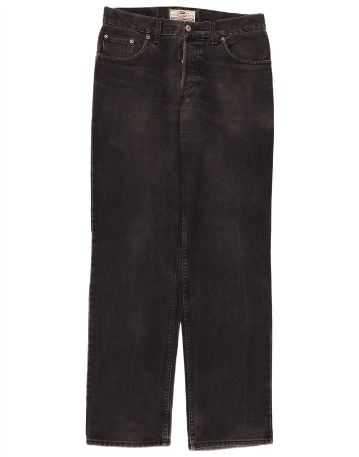 Męskie proste dżinsy Levi's W33 L34 Czarna bawełna