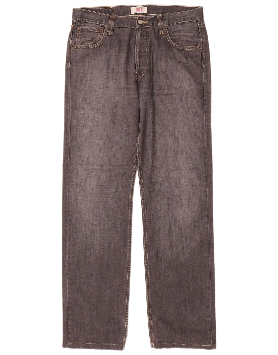 Męskie dżinsy Levi's 501 Straight W32 L32 Szara bawełna