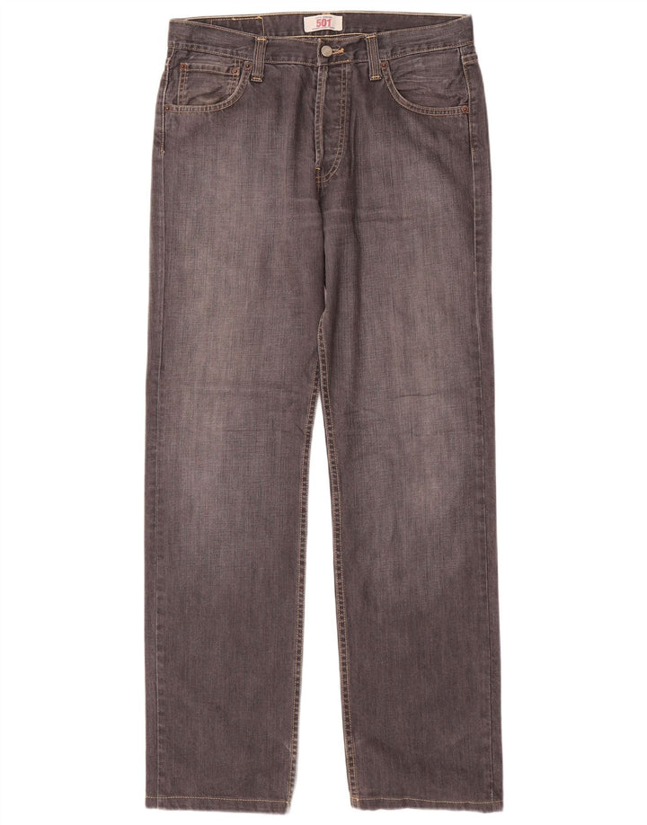 Męskie dżinsy Levi's 501 Straight W32 L32 Szara bawełna