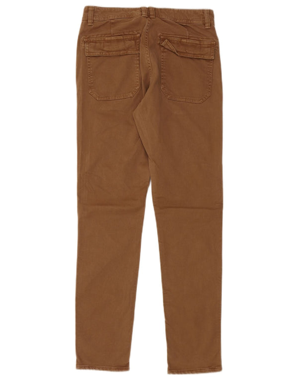 Damskie spodnie chino Fat Face ze średnim stanem UK 8 Small W28 L30 brązowe