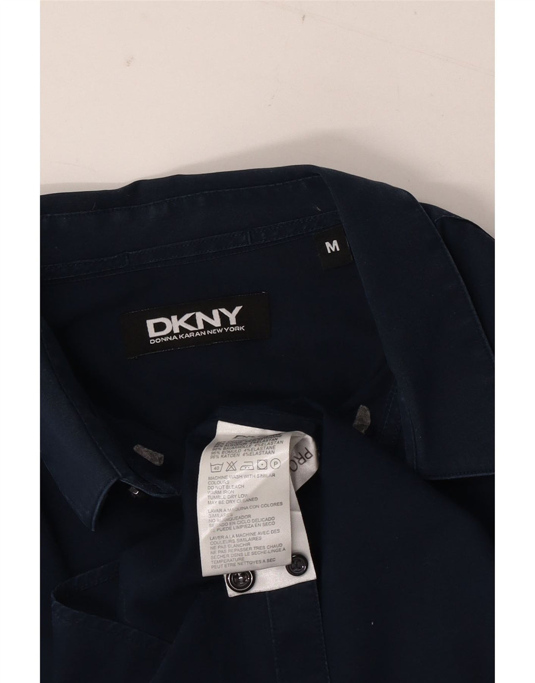 Koszula męska DKNY, średnia, granatowa, bawełniana
