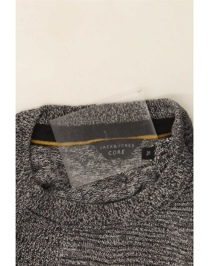 Męski sweter Jack & Jones z okrągłym dekoltem XL, szary, nakrapiany