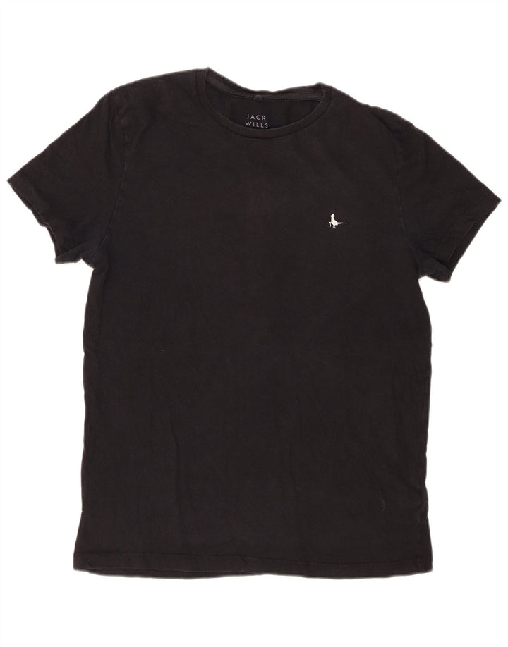 T-shirt męski JACK WILLS, mały, czarny, bawełniany