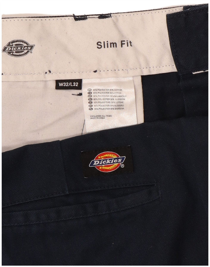 Męskie spodnie chino Dickies Slim Fit W32 L32 Granatowy poliester