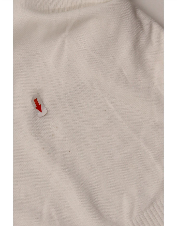 Sweter damski Fred Perry z dekoltem w kształcie litery V, UK 14, duży, biały