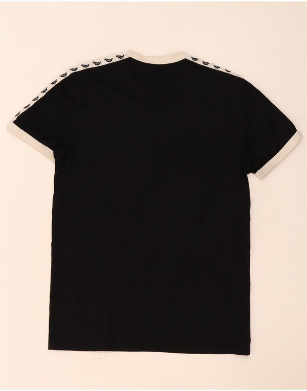 Męska koszulka z grafiką Fred Perry Top XS, czarna, bawełniana w bloki kolorów