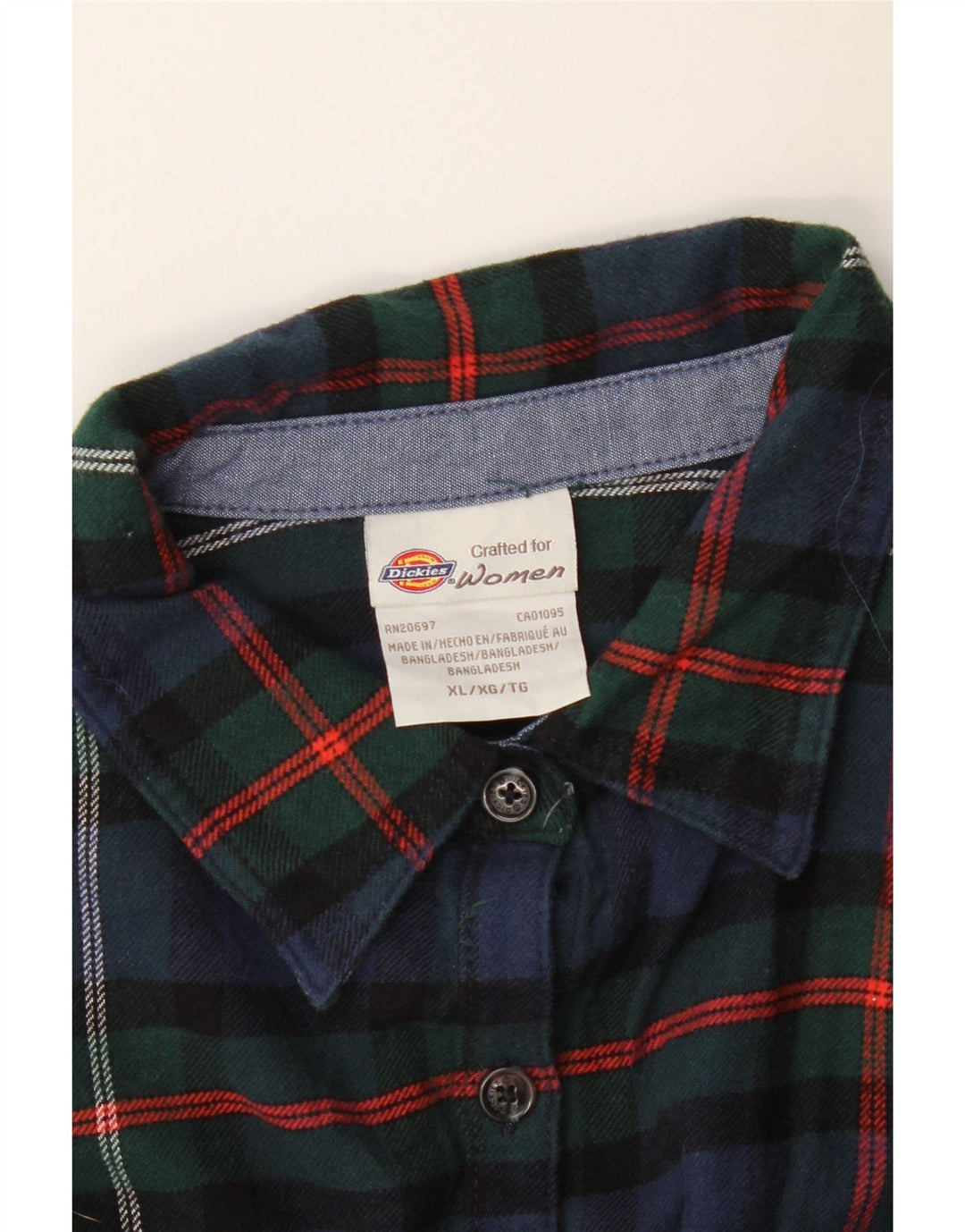 Damska koszula flanelowa oversize DICKIES UK 18 XL w granatową kratkę