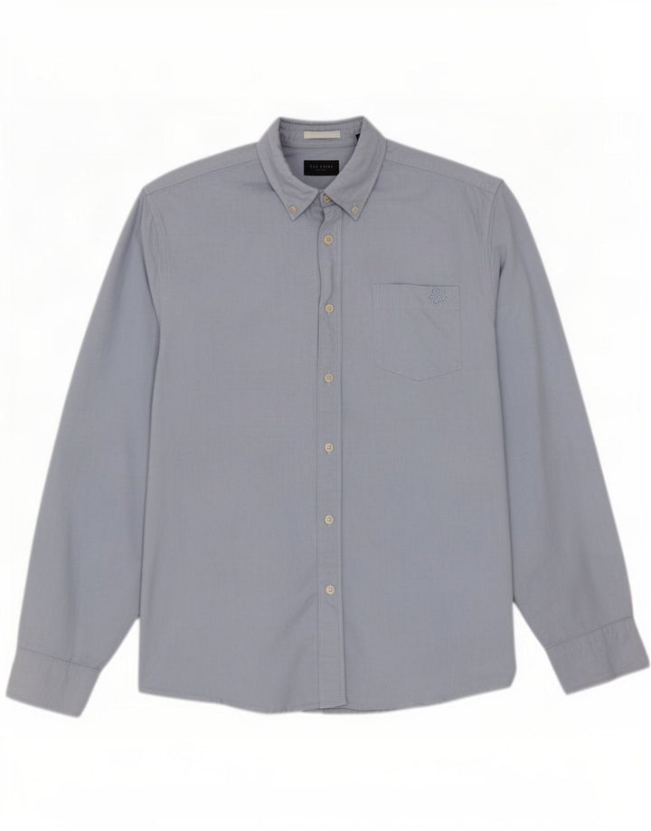 Ted Baker Mens Shirt Large Blue Cotton