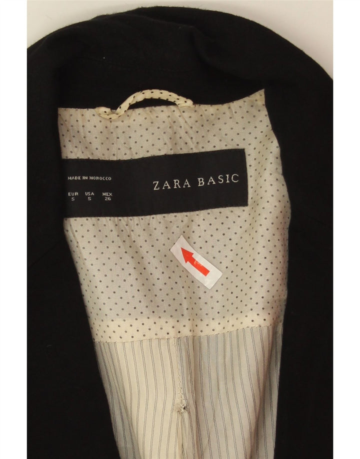 Damska marynarka Zara zapinana na 1 guzik UK 10 Small, czarna wiskoza