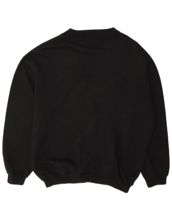 Sweter damski w stylu vintage, UK 14, średni czarny, kwiatowy, bawełniany