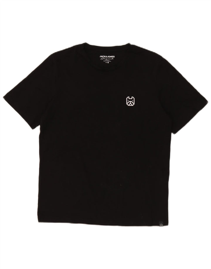 T-shirt męski Jack & Jones, mały, czarny, bawełniany