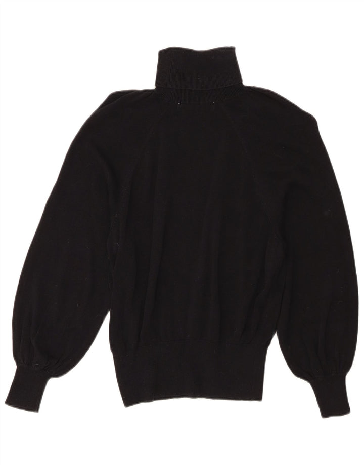 Damski sweter z golfem Zara UK 10 Small Black Lyocell