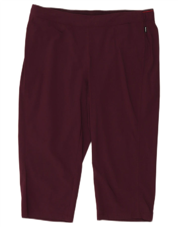 Damskie legginsy Capri Rohan UK 14, duże, bordowe, poliamidowe