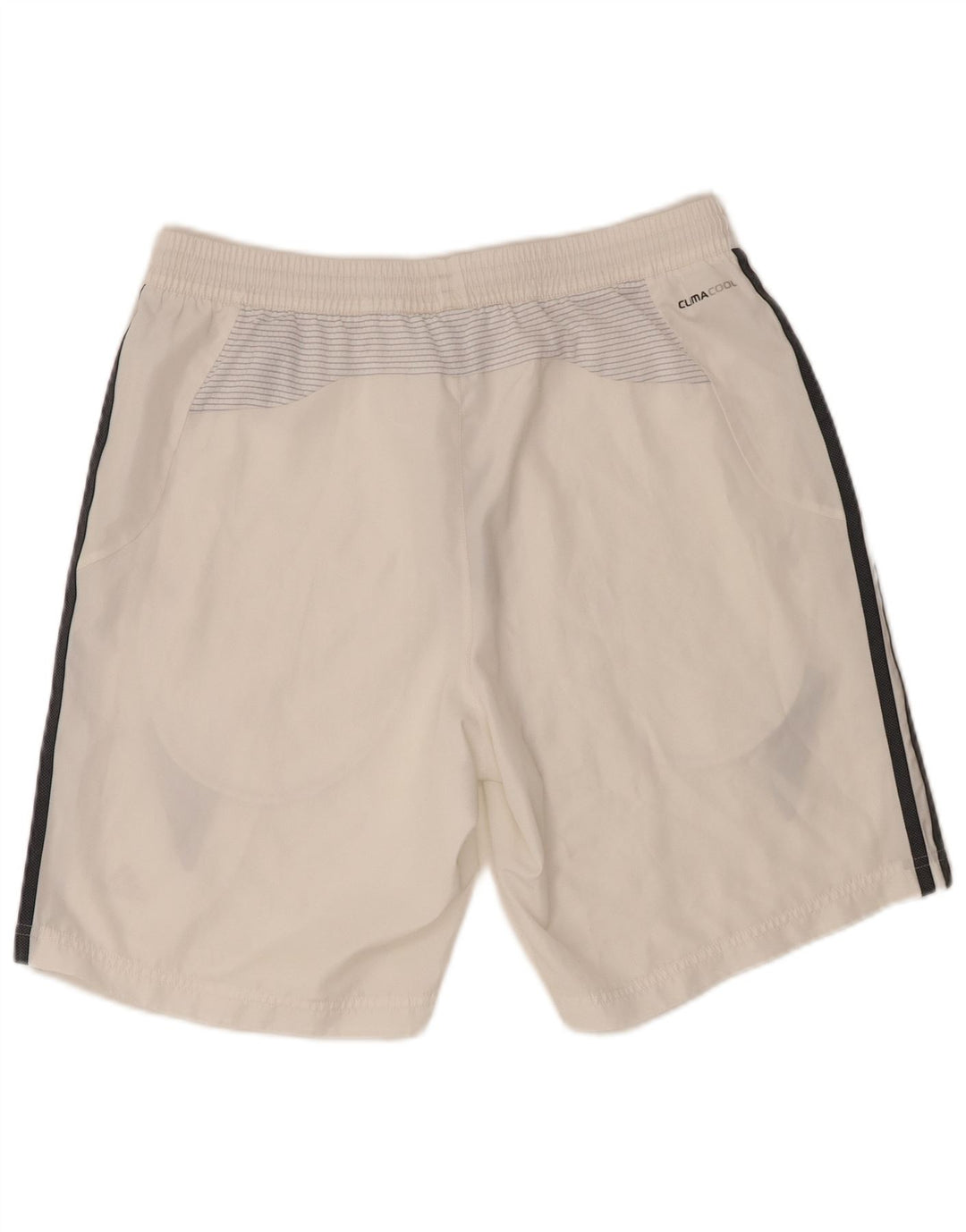 Męskie spodenki sportowe Adidas Climacool, średni biały poliester z blokami kolorów