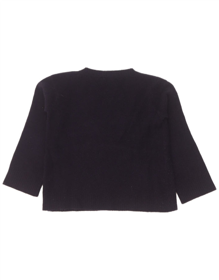 Damski sweter Max Mara z dekoltem w łódkę UK 16, duży, granatowy