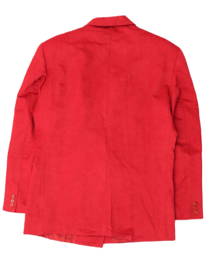 Męska marynarka z podwójnymi piersiami w stylu vintage IT 52 XL, czerwony poliester