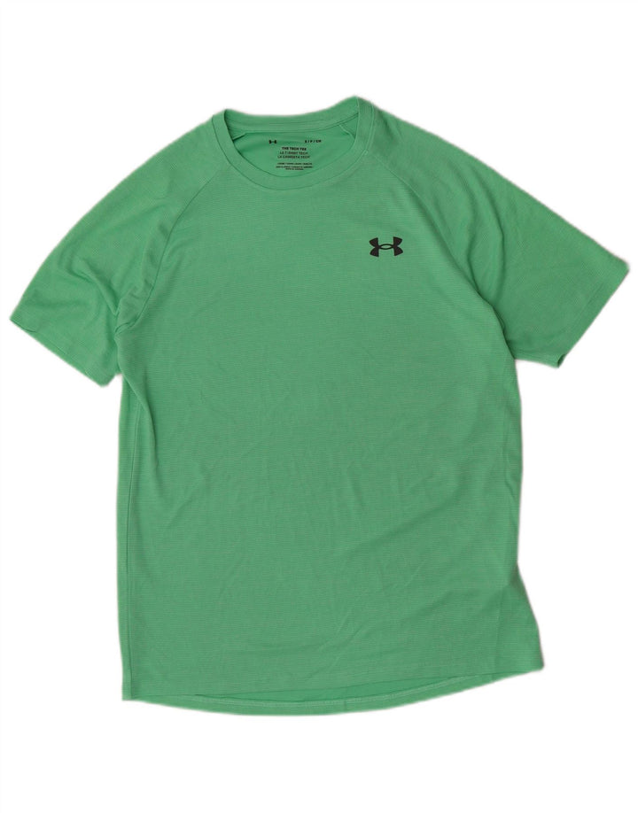 Under Armour Męski T-shirt Top Mały Zielony Poliester