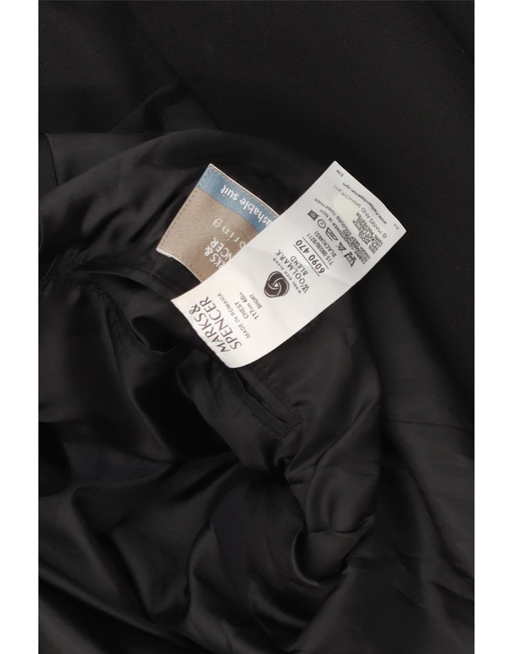 Marks & Spencer Męska marynarka zapinana na 2 guziki, UK 46 XL, czarna wełna