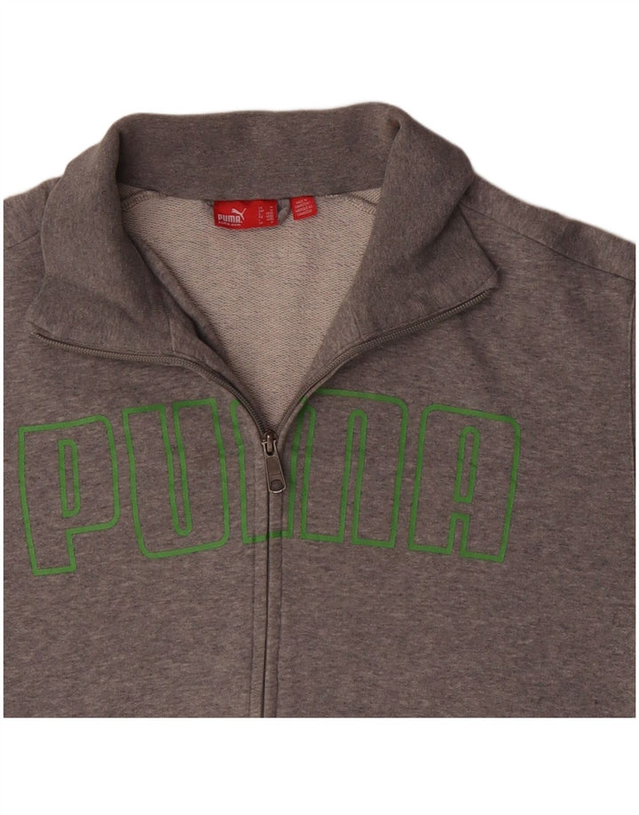 Męska kurtka dresowa PUMA z grafiką, średnio szara