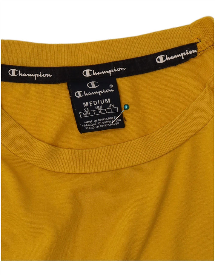 Męski T-shirt Champion z grafiką, średni żółty