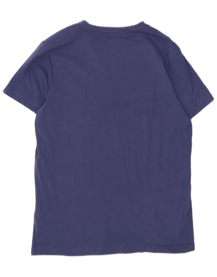 T-shirt męski K-Way, duży, granatowy, bawełniany