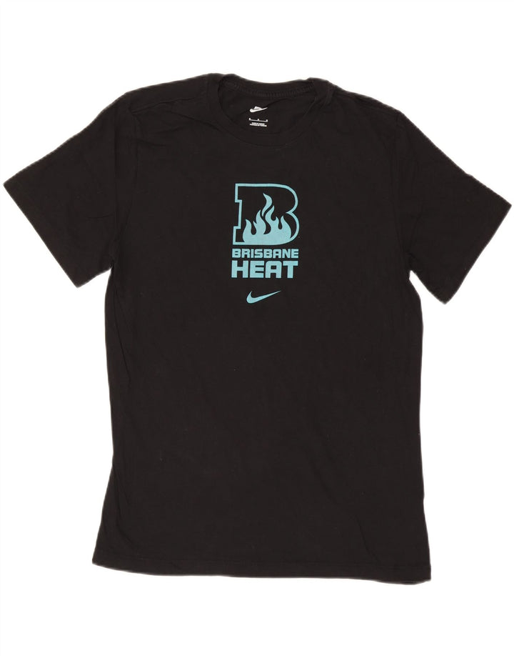 Męski T-shirt z grafiką Nike, średni czarny, bawełniany