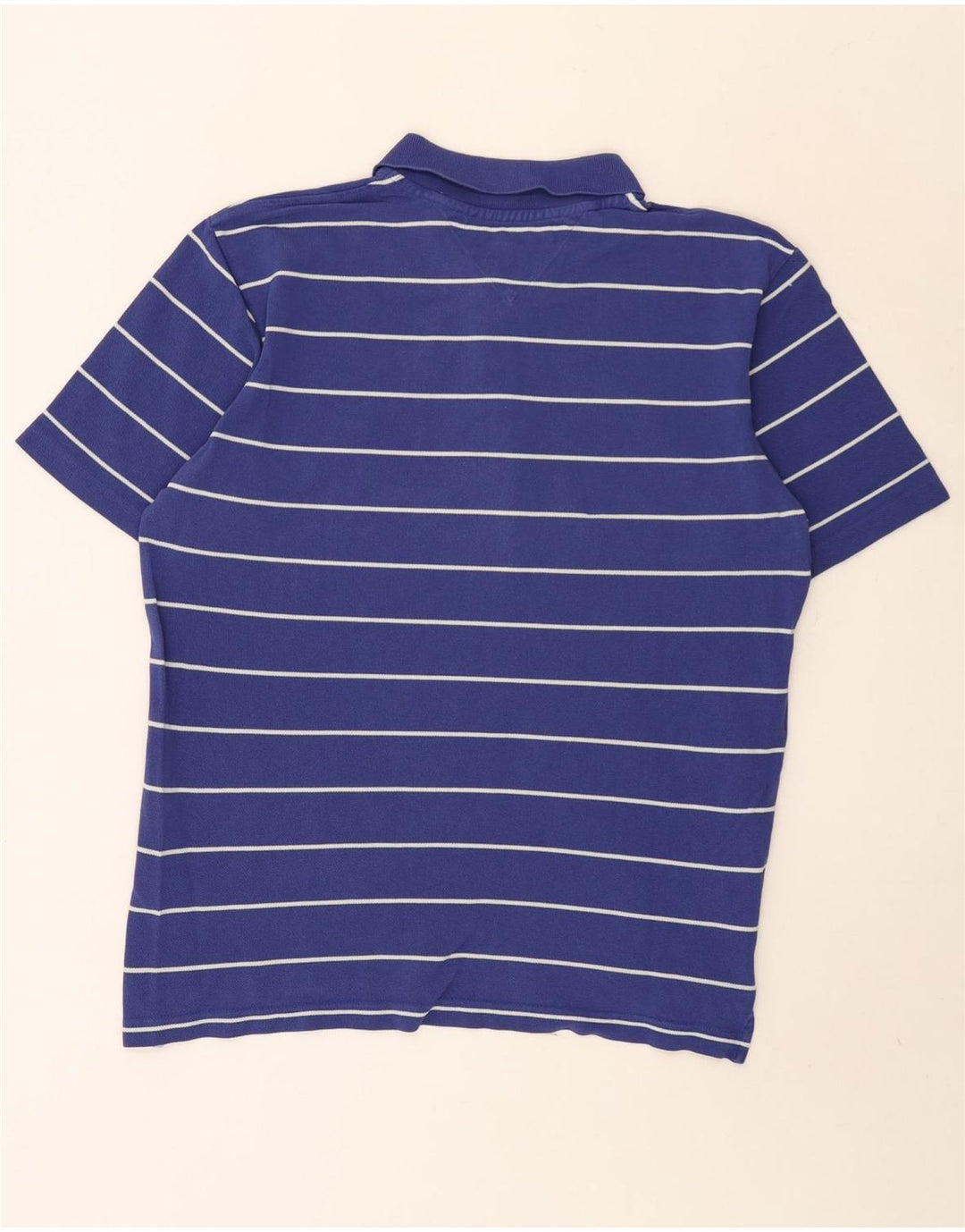 Męska koszulka polo Tommy Hilfiger, bawełniana w średnie niebieskie paski
