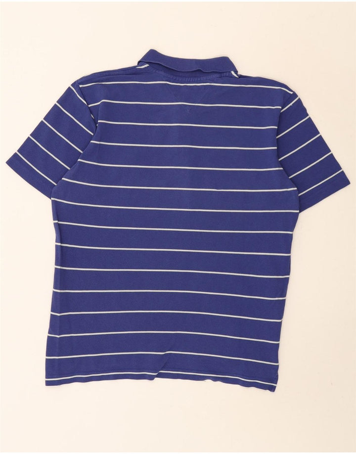 Męska koszulka polo Tommy Hilfiger, bawełniana w średnie niebieskie paski